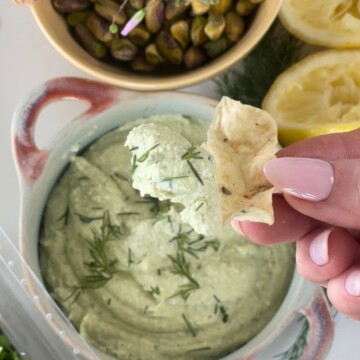 feta and greek yogurt dip with dill