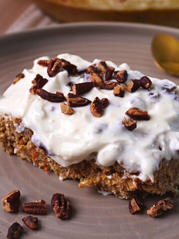 carrot cake baked oats