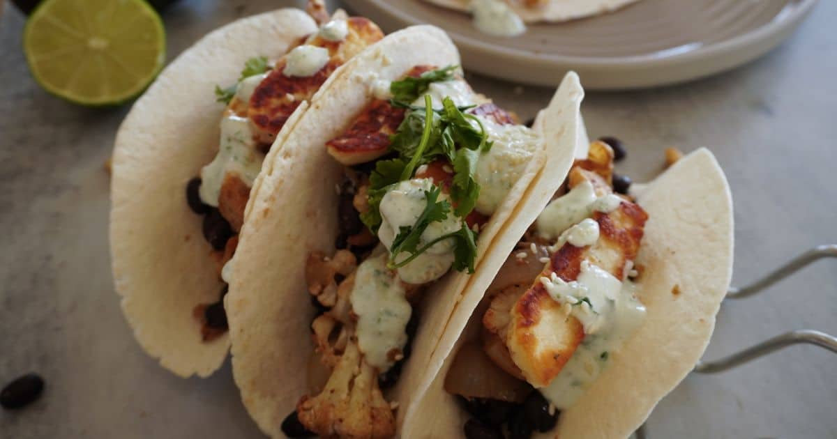 Halloumi Tacos Recipe (High Protein Vegetarian Tacos) — Maria Lucey ...