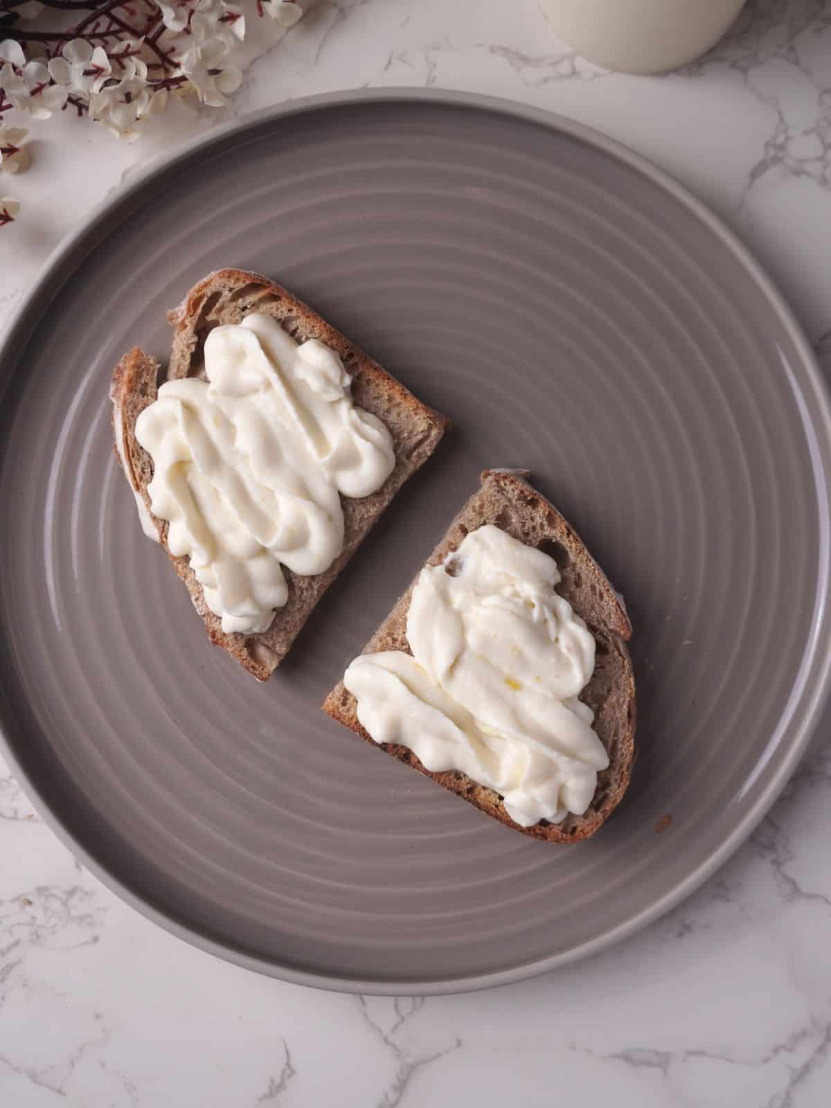 peach ricotta toast step 5