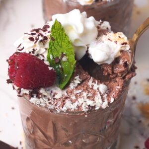 high protein chocolate mousse