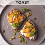 peach ricotta toast