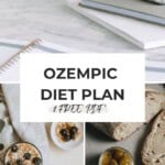 this is an ozempic diet plan pdf cover and infograph.